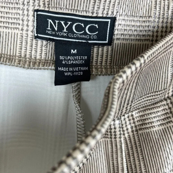 NYCC NY CLOTHING CO Women Pull-on Plaid Stretch Pants Size M - Picture 3 of 6